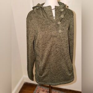 Columbia Olive Green Button-Up Sweater